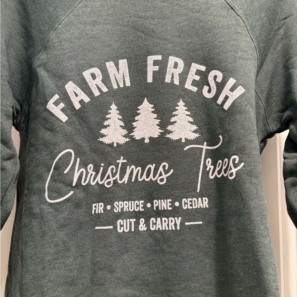 Green Farm Fresh Christmas Trees Sweatshirt - Picture 4 of 6